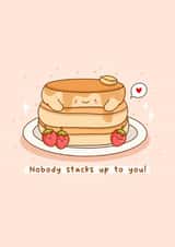 Cute Anniversary/Valentine's Day Card - Pancakes - Pancake Pun created by Rosalie Perl