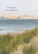 Classic Birthday Card - Beach Landscape created by Joy Jen Studio
