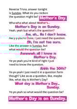 Mother's Day - Funny Card - "If the Answer is Sunday..." created by JS Doodles