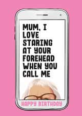 Funny Birthday Card - For Mum - Face Time created by Filthy Sentiments