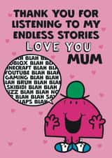 Cute Mother's Day Card - Mr. Men - Mr. Chatterbox created by Mr. Men