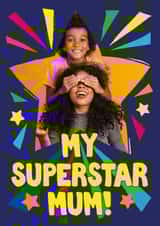 Personalised Mothers Day Photo Card created by Woah there Pickle - Fun Mother's Day/Birthday Card - Superstar Mum