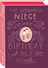 Funny Birthday Card - For Niece - Book created by Two For Joy Illustration