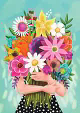 Pretty Mother's Day/Birthday Card - For Her - Flowers created by Aniet Illustration