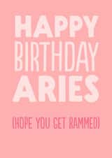 Funny Birthday Card - Aries - Rammed created by The Buddy Fernandez Card Co.