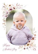 Personalised Mothers Day Photo Card created by Jenna Holcomb - Pretty Mother's Day Card - Watercolour Wild Flowers