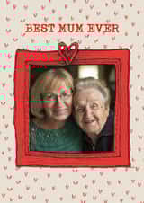 Personalised Mothers Day Photo Card created by Poet and Painter - Fun Mother's Day Card - Best Mum Ever - Photo Frame