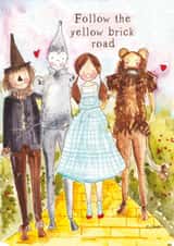 Fun Leaving Card - Follow The Yellow Brick Road - Wizard Of Oz created by Julie Dougal