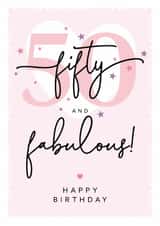 Classic Birthday Card - 50th - For Her created by The Stamford Press