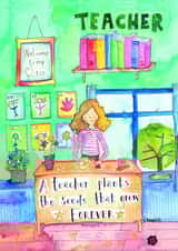 Cute Thank You Card - Teacher - Plant Seeds created by Julie Dougal