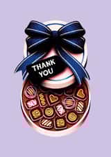 Cute Thank You Card - For Her - Box Of Chocolates created by Folio | Ian Owen