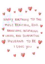 Heartfelt Birthday Card - For Fiance - Kind And Supportive created by HCD Illustration