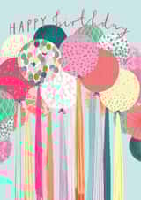 Classic Birthday Bard - For Her - Bright Colourful Balloons created by Louise Tiler