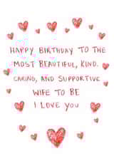 Heartfelt Birthday Card - For Fiancée - Kind And Supportive created by HCD Illustration