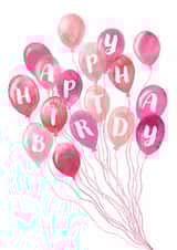 Classic Birthday Card - Pink Balloons created by Paint to Paper Designs