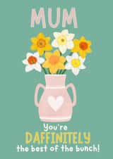 Cute, floral, spring-themed daffodil card for a lovely mum on Mother’s Day. created by Chloe Cooper