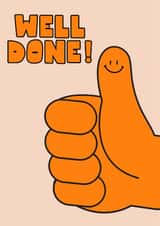 Cute Well Done Card - Thumbs Up - Smiley Face created by HoneyDays Studios