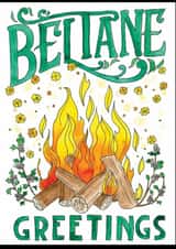 Beltane Greetings - Pagan Wiccan May Day Card created by Keely Tyler