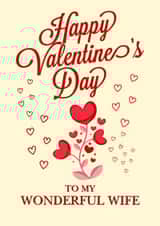 Valentines for my Wonderful Wife - Flowers & Hearts created by Dara, Ceramic Scripture