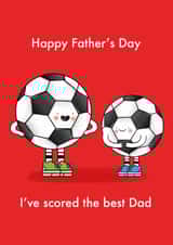 Cute Father's Day Card - I've Scored The Best Dad - Football created by Emelia Brooks