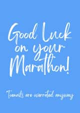 Funny Good Luck Card - Marathon - Toenails Are Overrated Anyway created by LouLou Cards  