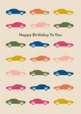 Classic Birthday Card - Cars created by Happy Street