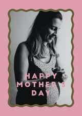 Personalised Mothers Day Photo Card created by AniSomi - Modern Mother's Day Card - Wavy Frame