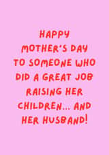 Funny Mother’s Day Card – Humorous & Witty Mum Card for Wife, Mum or Stepmum. created by Tickled Prints