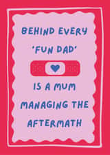 Funny Mother’s Day Card – Witty Mum Card for Wife, Mum or Stepmum from Kids/Dad created by Tickled Prints