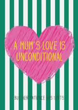 Funny Mother’s Day Card – Humorous & loving Mum Card for Wife, Mum or Stepmum created by Tickled Prints