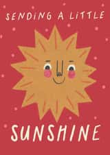 Cute Thinking Of You/Love & Friendship Card - Sunshine - Sending A Little Sunshine created by Bonnie's Illustration