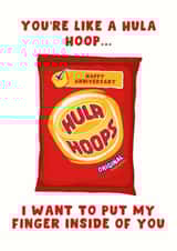 Cheeky Anniversary Card - Hula Hoops - Finger Inside You created by Pink Peach Cards
