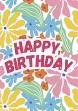 Pretty Birthday Card - For Her - Flowers created by Charlo