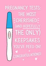 Funny Pregnancy Card - Pregnancy Tests - Cherished created by original fox designs