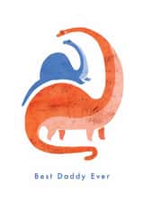 Cute Father's Day Card - Dinosaurs - Best Daddy Ever created by Emily Nash Illustration