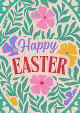Pretty Easter Card - Flowers - Floral Design created by Charlo