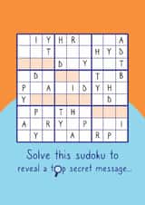 Fun Birthday Card - Sudoku Puzzle - Reveal A Top Secret Message created by Curiosity Unboxed