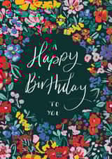 Pretty Birthday Card - For Her - Happy Birthday To You - Summer Flowers created by Rebecca Prinn