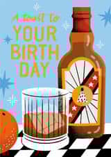 Fun Birthday Card - For Him - A Toast created by Ricicle Cards