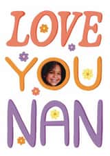 Personalised Mothers Day Photo Card created by Grey Street Paper - Classic Mother's Day Card - Love You Nan