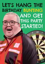 Punny Birthday Card - Stephen Bunting - Darts created by AbiGoLucky