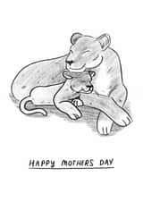 Lion and Cub Mother’s Day card created by Jennifer Mae Spooner