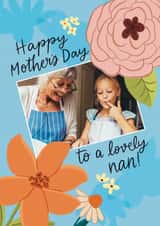 Personalised Mothers Day Photo Card created by Grey Street Paper - Pretty Mother's Day Card - Lovely Nan