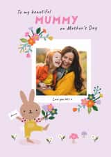 Personalised Mothers Day Photo Card created by Lemon and Sugar  - Cute Mother's Day Card - Mummy - Bunny