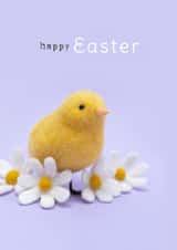 Cute Easter Card - Felt Chick created by Lemon and Sugar 