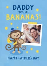 Personalised Father's Day Photo Card created by Lemon and Sugar - Cute Father's Day Card - Daddy You're Bananas