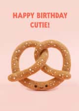 Cute Birthday Card - Felt Pretzel created by Lemon and Sugar