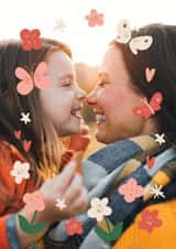 Personalised Mothers Day Photo Card created by AniSomi - Pretty Birthday/Mother's Day Card - Flowers And Butterflies