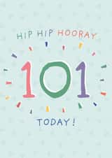 Classic Birthday Card - 101st - Hip Hip Hooray created by Juniper and Rose Studio