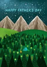 Classic Father's Day Card - Night Sky Camping created by Pear Tree Press